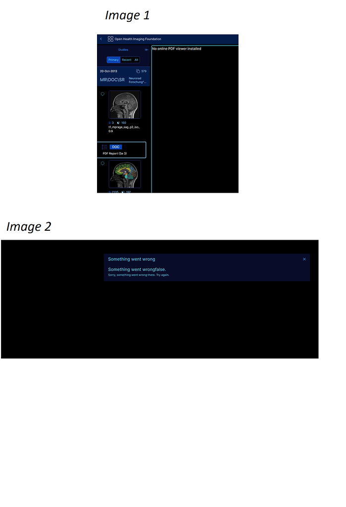 OHIF Plugin is displaying MRI images, but not PDF or SR - General ...